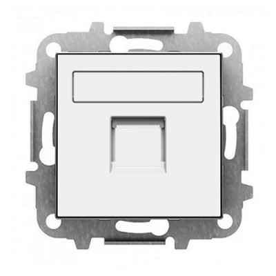 Tapa con persiana 1 soporte (Telefono o Informatica) blanco soft NIESSEN 8518.1-BL SKY-imagen_A