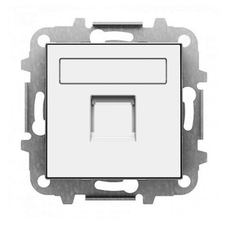 Tapa con persiana 1 soporte (Telefono o Informatica) blanco soft NIESSEN 8518.1-BL SKY-imagen_A