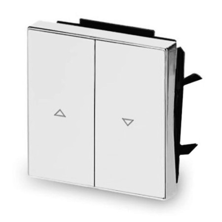 Tecla doble persiana (interruptor-pulsador) blanco soft NIESSEN 8544-BL SKY-imagen_B