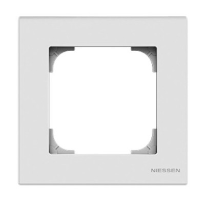 Marco de 1 Elemento blanco soft perfil gris NIESSEN 8571-BL SKY-imagen_A