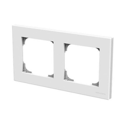 Marco de 2 elementos blanco soft perfil gris NIESSEN 8572-BL SKY-imagen_B