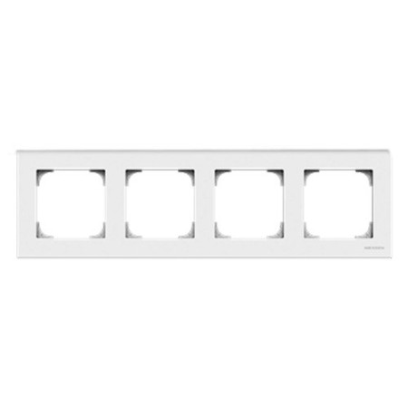 Marco de 4 elementos blanco soft perfil gris NIESSEN 8574-BL SKY-imagen_A