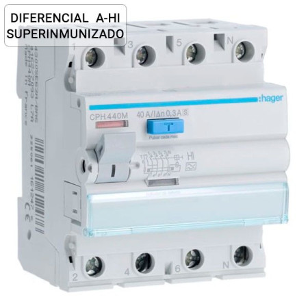Diferencial SuperInmunizado HAGER 4P 40A 300mA CPH440M-imagen_B
