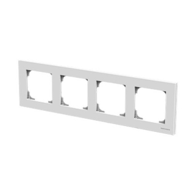 Marco de 4 elementos blanco basico perfil blanco NIESSEN 8574.1-BL SKY-imagen_B
