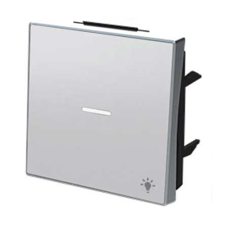 Tecla pulsador luz con visor plata NIESSEN 8504.4-PL SKY-imagen_B
