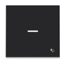 Tecla pulsador timbre con visor negro soft NIESSEN 8504.3-NS SKY-imagen_A