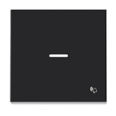 Tecla pulsador timbre con visor negro soft NIESSEN 8504.3-NS SKY-imagen_A