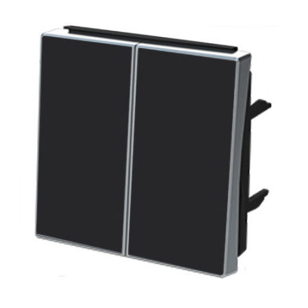Tecla doble interruptor conmutador y cruzamiento negro soft NIESSEN 8511-NS SKY-imagen_B