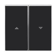 Tecla doble persiana (interruptor-pulsador) negro soft NIESSEN 8544-NS SKY-imagen_A