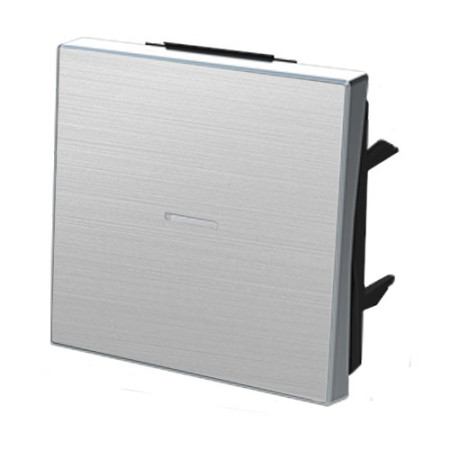 Tecla interruptor conmutador y cruzamiento con visor acero inoxidable NIESSEN 8501.3-AI SKY-imagen_B