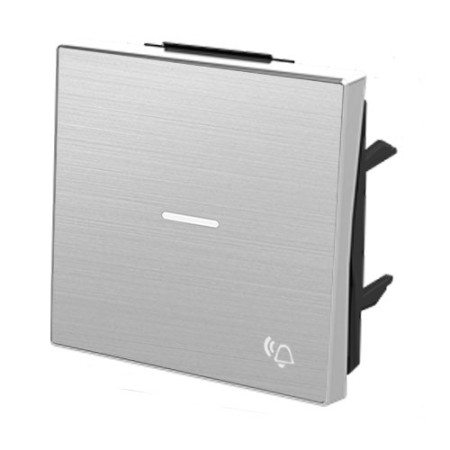 Tecla pulsador timbre con visor acero inoxidable NIESSEN 8504.3-AI SKY-imagen_B