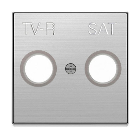 Tapa de toma de Television TV-R-SAT acero inoxidable NIESSEN 8550.1-AI SKY-imagen_A