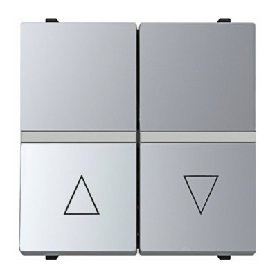 Doble Interruptor Persianas Plata NIESSEN N2244.1PL ZENIT-imagen_A