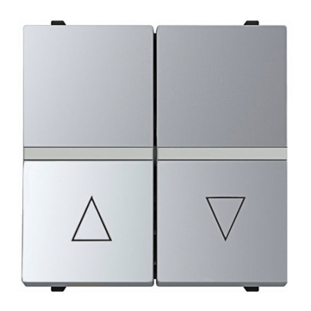 Doble Interruptor Persianas Plata NIESSEN N2244.1PL ZENIT-imagen_A