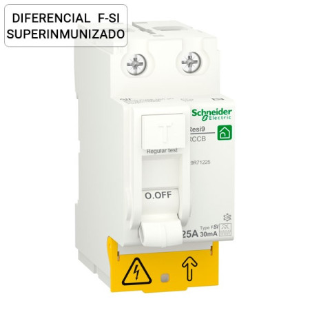 Diferencial vivienda F-SI SCHNEIDER 2P 25A 30mA SuperInmunizado R9R71225 Resi9-imagen_B