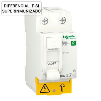 Diferencial vivienda F-SI SCHNEIDER 2P 40A 30mA SuperInmunizado R9R71240 Resi9-imagen_B