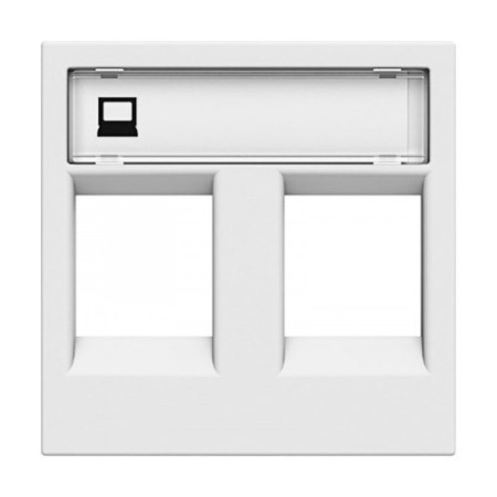 Tapa 2 soportes informaticos Blanca NIESSEN N2218.2BL ZENIT-imagen_A