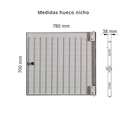Puerta metálica empotrable panelable 78x70 cm para contador CPM-3-imagen_B