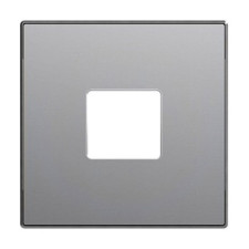 Tapa de cargador USB doble inoxidable | NIESSEN 8585-AI SKY-imagen_A