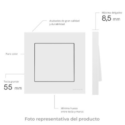 Tecla pulsador luz blanco | NIESSEN 8504.2 BE SKY Essence-imagen_D