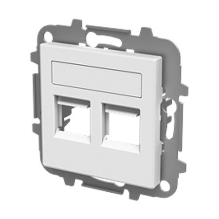 Tapa con persiana 2 soportes (Tlf. o Inf.) blanco | NIESSEN 8518.2 BE SKY Essence-imagen_B