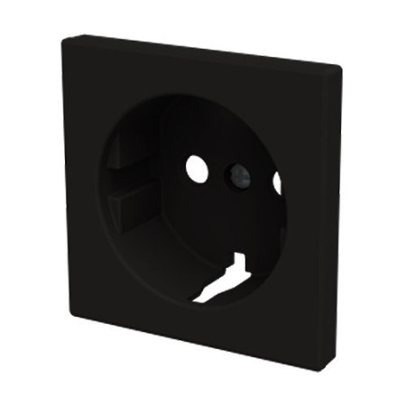 Tapa de Enchufe Schuko plana negro | NIESSEN 8588.9 NE SKY Essence-imagen_B