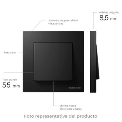 Tapa de Enchufe Schuko plana negro | NIESSEN 8588.9 NE SKY Essence-imagen_D