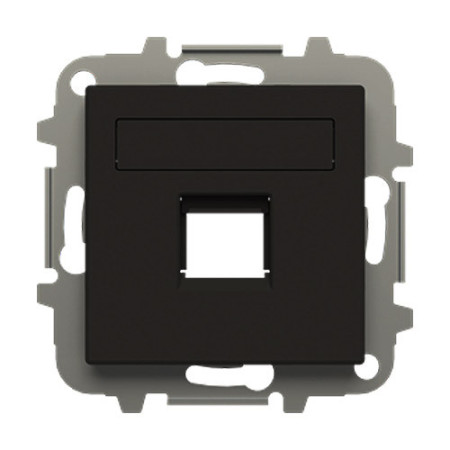 Tapa con persiana 1 soporte (Tlf. o Inf.) negro | NIESSEN 8518.1 NE SKY Essence-imagen_A
