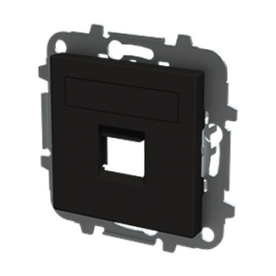 Tapa con persiana 1 soporte (Tlf. o Inf.) negro | NIESSEN 8518.1 NE SKY Essence-imagen_B