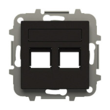 Tapa con persiana 2 soportes (Tlf. o Inf.) negro | NIESSEN 8518.2 NE SKY Essence-imagen_A