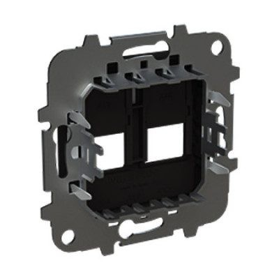 Tapa con persiana 2 soportes (Tlf. o Inf.) negro | NIESSEN 8518.2 NE SKY Essence-imagen_C