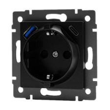 Enchufe USB A+C 4A Lumibel Victoria LU-2334 Negro Soft-imagen_A