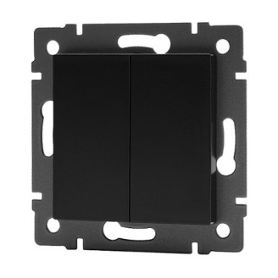 Doble Interruptor Lumibel Victoria LU-2306 Negro Soft-imagen_A