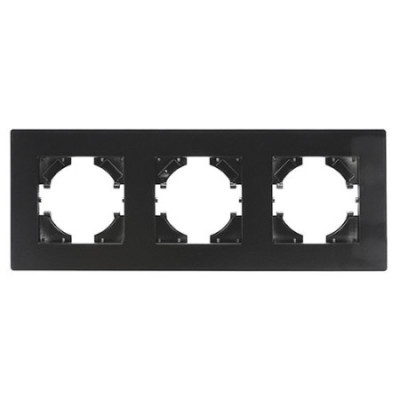 Marco 3 Elementos Horizontal Lumibel Victoria LU-2344 Negro Soft-imagen_A
