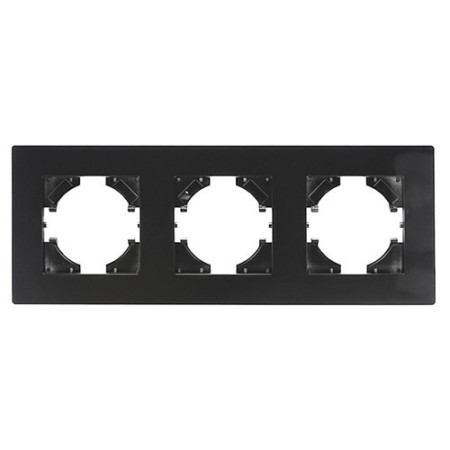 Marco 3 Elementos Horizontal Lumibel Victoria LU-2344 Negro Soft-imagen_A