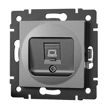 Toma de Datos RJ45 Cat 6 Lumibel Victoria LU-2430 Gris Plata-imagen_A
