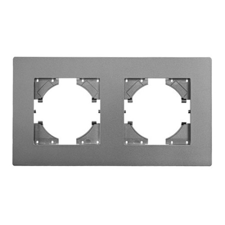 Marco 2 Elementos Horizontal Lumibel Victoria LU-2442 Gris Plata-imagen_A