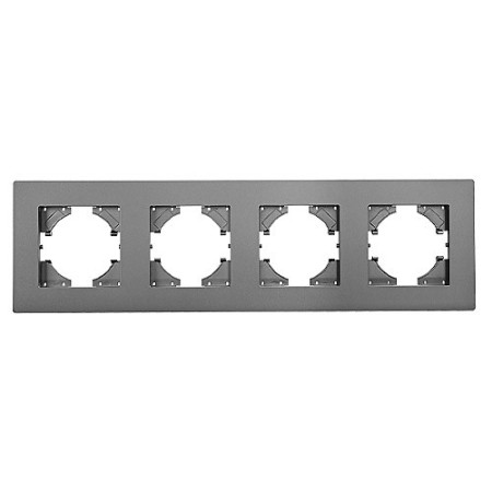 Marco 4 Elementos Horizontal Lumibel Victoria LU-2446 Gris Plata-imagen_A