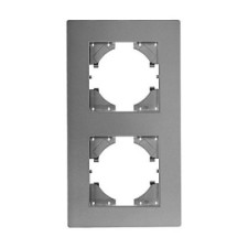 Marco 2 Elementos Vertical Lumibel Victoria LU-2443 Gris Plata-imagen_A