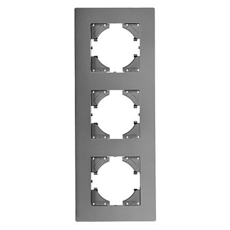 Marco 3 Elementos Vertical Lumibel Victoria LU-2445 Gris Plata-imagen_A