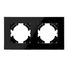 Marco 2 Elementos Horizontal Lumibel Victoria LU-2352 Negro Cristal-imagen_A