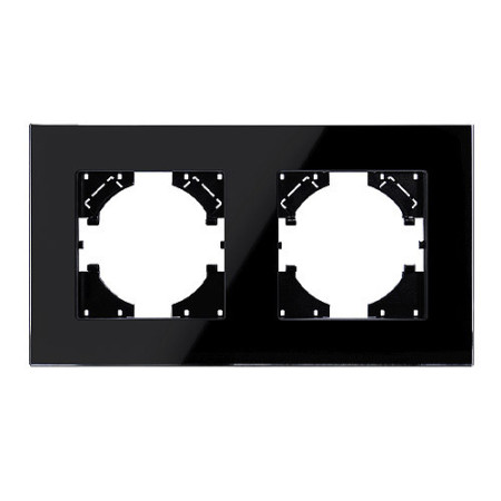 Marco 2 Elementos Horizontal Lumibel Victoria LU-2352 Negro Cristal-imagen_A