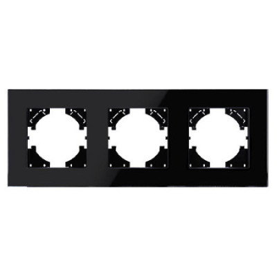 Marco 3 Elementos Horizontal Lumibel Victoria LU-2354 Negro Cristal-imagen_A