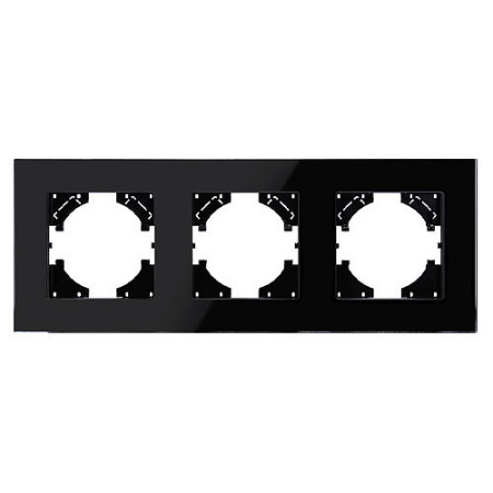 Marco 3 Elementos Horizontal Lumibel Victoria LU-2354 Negro Cristal-imagen_A