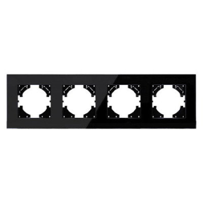 Marco 4 Elementos Horizontal Lumibel Victoria LU-2356 Negro Cristal-imagen_A
