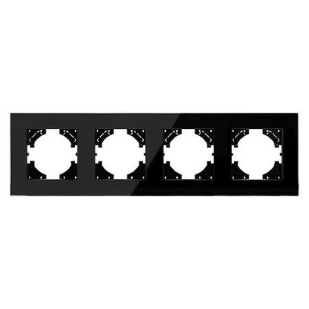 Marco 4 Elementos Horizontal Lumibel Victoria LU-2356 Negro Cristal-imagen_A