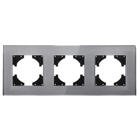 Marco 3 Elementos Horizontal Lumibel Victoria LU-2454 Gris Cristal-imagen_A