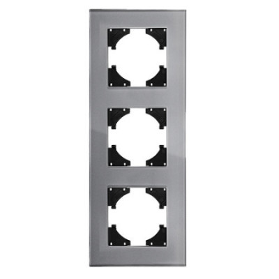 Marco 3 Elementos Vertical Lumibel Victoria LU-2455 Gris Cristal-imagen_A