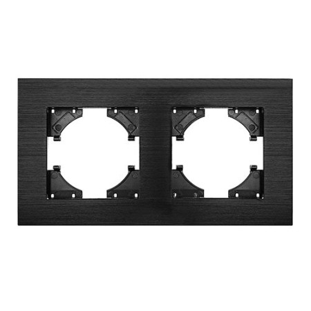 Marco 2 Elementos Horizontal Lumibel Victoria LU-2362 Negro Aluminio Metal-imagen_A