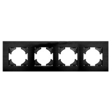 Marco 4 Elementos Horizontal Lumibel Victoria LU-2366 Negro Aluminio Metal-imagen_A